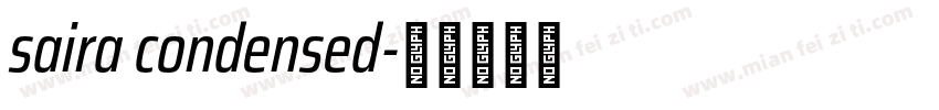 saira condensed字体转换